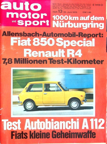 Deckblatt Auto Motor und Sport (13/1970)